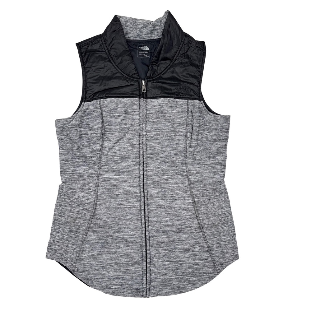The North‎ Face Pseudio Vest Womens Size Small Grey Heather Black Athleisure